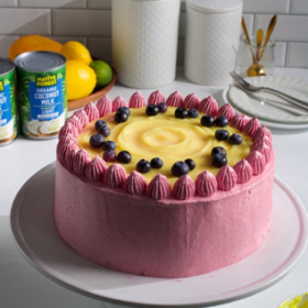 Blueberry and Lemon Curd Layer Cake